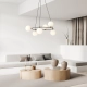 Lampa wisząca AZURA 6 BL OPAL 1295/6 EMIBIG