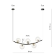Lampa wisząca RITZ 5 BL TRANSPARENT 1296/5 EMIBIG