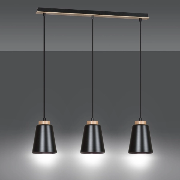 Lampa wisząca BOLERO 3 BLACK 442/3 EMIBIG