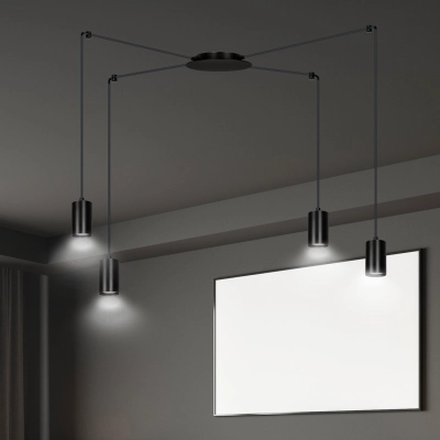 Lampa wisząca  TRAKER 4 BL/BLACK 524/4 EMIBIG
