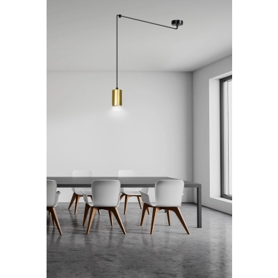 Lampa wisząca  TRAKER 1 BL/GOLD 526/1 EMIBIG