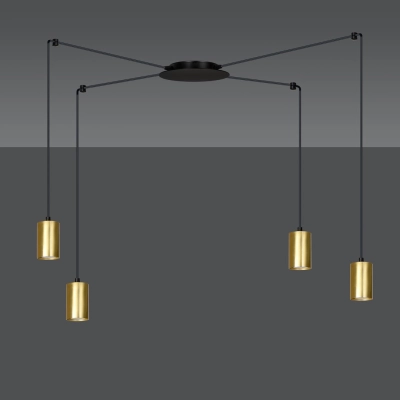 Lampa wisząca  TRAKER 4 BL/GOLD 526/4 EMIBIG