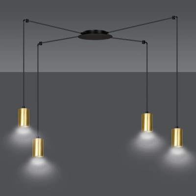 Lampa wisząca  TRAKER 4 BL/GOLD 526/4 EMIBIG