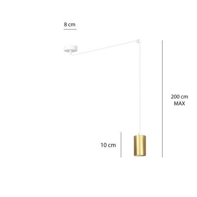 Lampa wisząca  TRAKER 1 WH/GOLD 527/1 EMIBIG