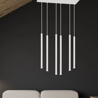 Lampa wisząca  SELTER 6 WHITE 553/6 EMIBIG