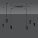 Lampa wisząca  TRAKER 6 BL/BLACK 524/6 EMIBIG