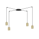 Lampa wisząca  TRAKER 4 BL/GOLD 526/4 EMIBIG