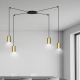 Lampa wisząca  TRAKER 4 BL/GOLD 526/4 EMIBIG