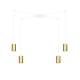 Lampa wisząca  TRAKER 4 WH/GOLD 527/4 EMIBIG