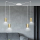 Lampa wisząca  TRAKER 4 WH/GOLD 527/4 EMIBIG