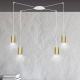 Lampa wisząca  TRAKER 4 WH/GOLD 527/4 EMIBIG