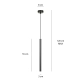 Lampa wisząca  SELTER 1 BLACK 552/1 EMIBIG