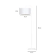Lampa podłogowa TRAPO LP1 WH WHITE 575/1 EMIBIG