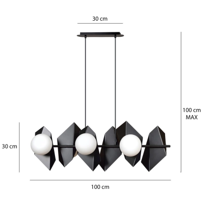 Lampa wisząca  DRIFTON 6 BLACK 636/6 EMIBIG