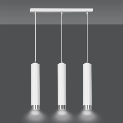 Lampa wisząca  KIBO 3 WH/CHROME 641/3 EMIBIG