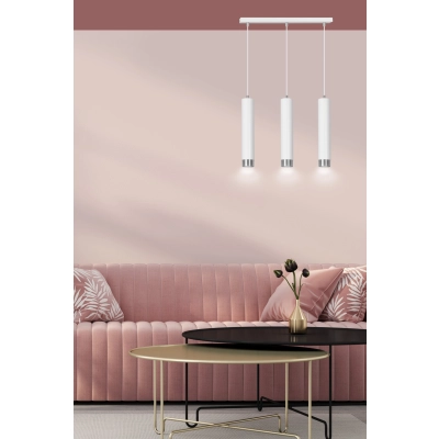 Lampa wisząca  KIBO 3 WH/CHROME 641/3 EMIBIG