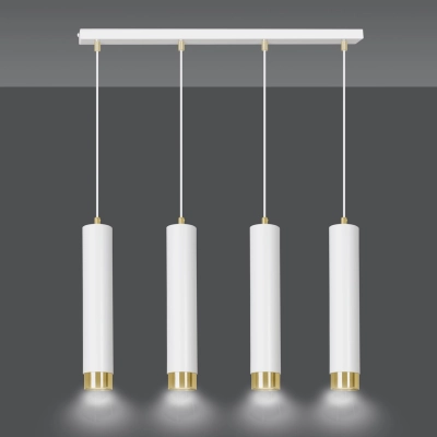 Lampa wisząca  KIBO 4 WH/GOLD 642/4 EMIBIG