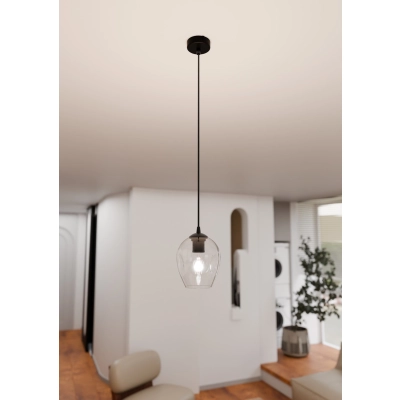 Lampa wisząca  ISTAR 1 BL TRANSPARENT 679/1 EMIBIG
