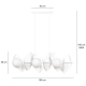 Lampa wisząca  DRIFTON 6 WHITE 637/6 EMIBIG