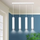 Lampa wisząca  KIBO 4 WH/CHROME 641/4 EMIBIG