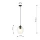 Lampa wisząca  ISTAR 1 BL TRANSPARENT 679/1 EMIBIG