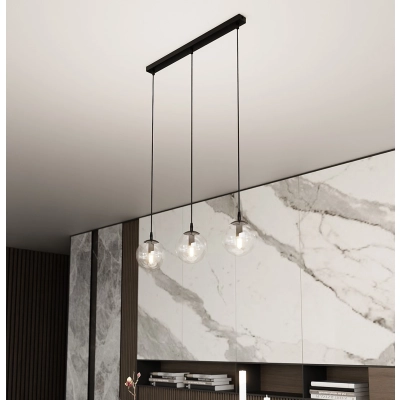 Lampa wisząca  COSMO 3 BL TRANSPARENT 711/3 EMIBIG