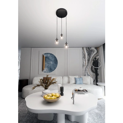 Lampa wisząca  COSMO 3 BL PREMIUM TRANSPARENT 711/3PREM EMIBIG
