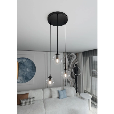Lampa wisząca  COSMO 3 BL PREMIUM TRANSPARENT 711/3PREM EMIBIG