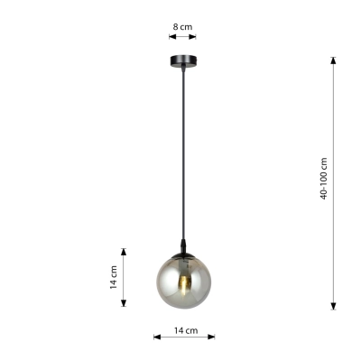 Lampa wisząca  COSMO 1 BL GRAFIT 712/1 EMIBIG