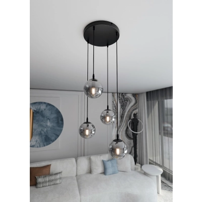 Lampa wisząca  COSMO 4 BL PREMIUM GRAFIT 712/4PREM EMIBIG