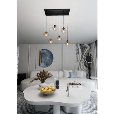 Lampa wisząca  COSMO 6 BL MIODOWY 713/6 EMIBIG