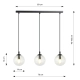 Lampa wisząca  COSMO 3 BL TRANSPARENT 711/3 EMIBIG