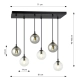 Lampa wisząca  COSMO 6 BL MIX2 714/6M2 EMIBIG