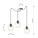 Lampa wisząca  LEVEL 3 BL TRANSPARENT 756/3 EMIBIG
