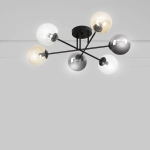 Lampa sufitowa  BRENDI 6B BL MIX 2 834/6B2 EMIBIG