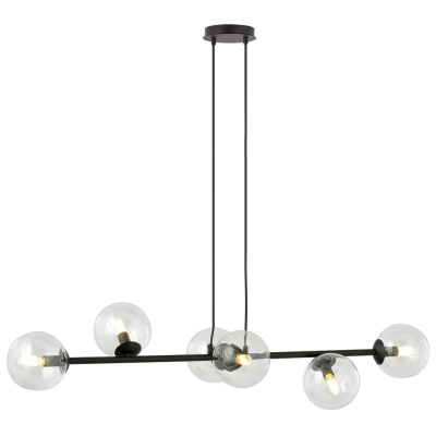 Lampa wisząca  ROSSI 6 BL TRANSPARENT 874/6 EMIBIG