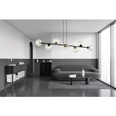 Lampa wisząca  ROSSI 8 BL TRANSPARENT 874/8 EMIBIG
