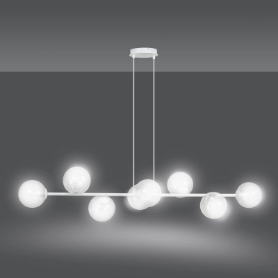 Lampa wisząca  ROSSI 8 WH TRANSPARENT 877/8 EMIBIG