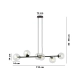 Lampa wisząca  ROSSI 6 BL TRANSPARENT 874/6 EMIBIG
