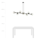 Lampa wisząca  ROSSI 8 BL TRANSPARENT 874/8 EMIBIG