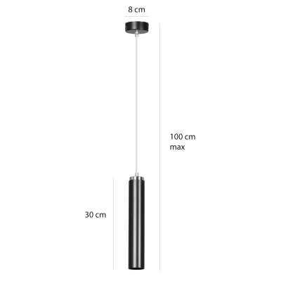 Lampa wisząca LUNA 1 BLACK 956/1 EMIBIG