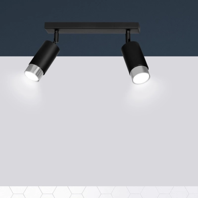 Lampa sufitowa  HIRO 2 BL/CHROME 964/2 EMIBIG
