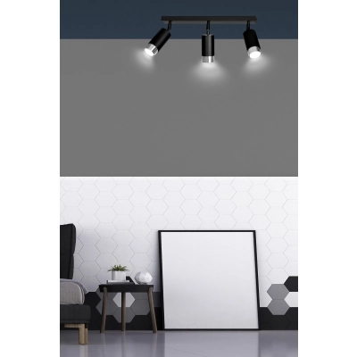 Lampa sufitowa  HIRO 3 BL/CHROME 964/3 EMIBIG